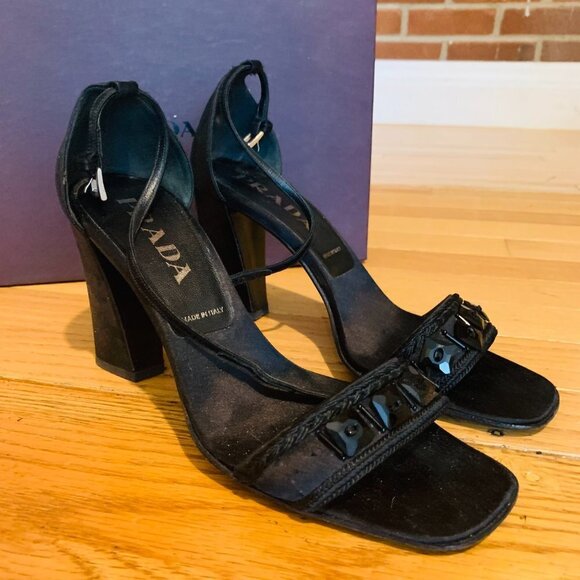 Prada 7.5 US 37.5 EU Heels Shoes Platform Heel - Picture 8 of 16